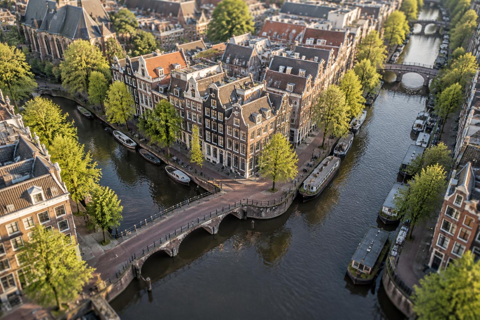 Luchtvlucht over de wijk als opening van de SnapTour videotour
